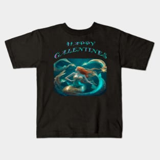 Galentines day mermaid Kids T-Shirt